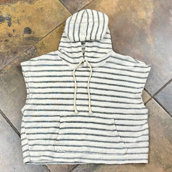 Double Zero Hooded Terry Cloth Short Sleeveless Top Small - Picture 3 of 9